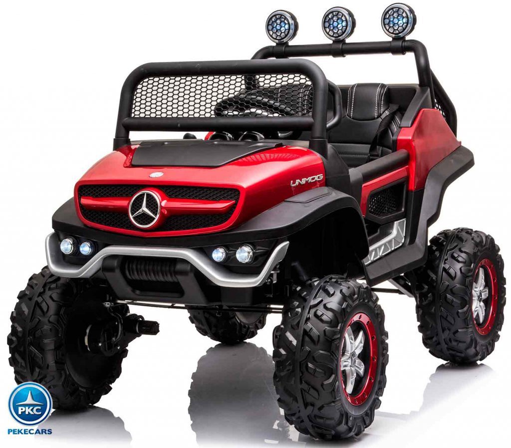 MERCEDES UNIMOG JL199 12V 2.4G ROJO METALIZADO 2 MERCEDES UNIMOG JL199 12V 2.4G ROJO METALIZADO 2