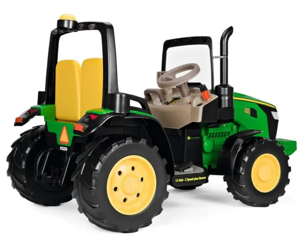 Tractor Eléctrico Infantil John Deere Dual Force 2 Plazas 12V con Remolque 8
