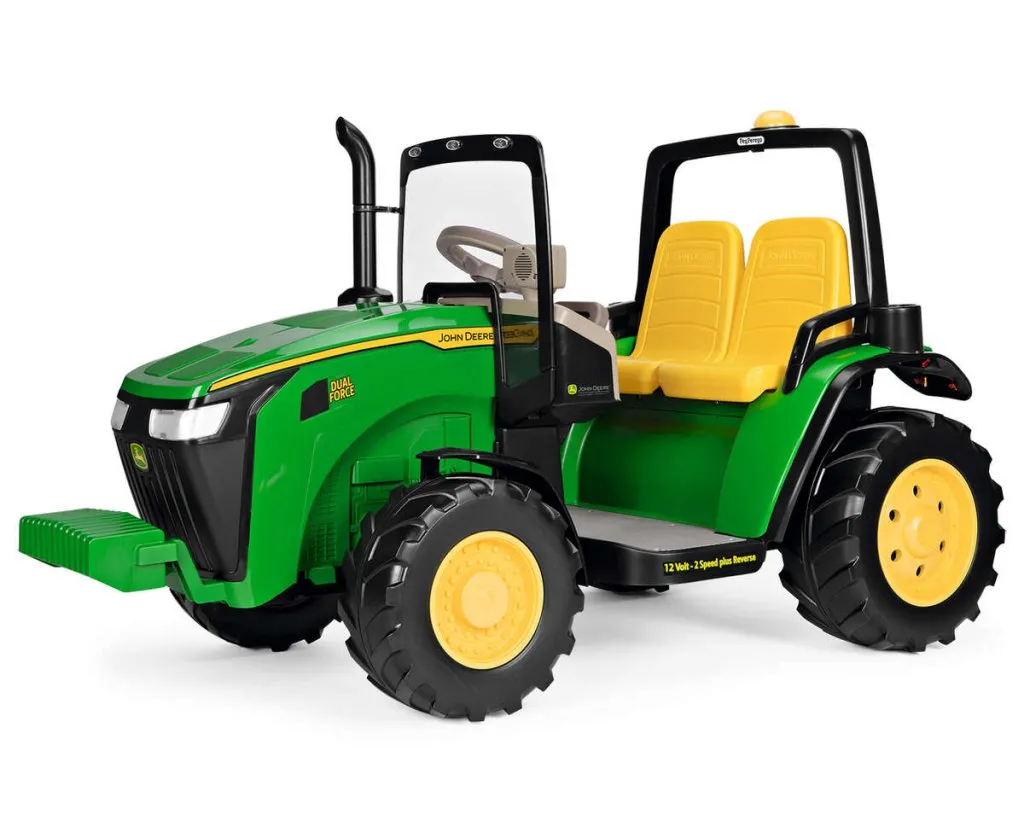 Tractor Eléctrico Infantil John Deere Dual Force 2 Plazas 12V 1
