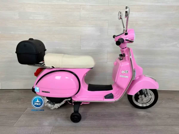 Vespa Clásica Piaggio PX-150 12V Rosa. Ruedas EVA 4