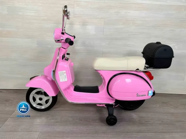 Vespa Clásica Piaggio PX-150 12V Rosa. Ruedas EVA 7