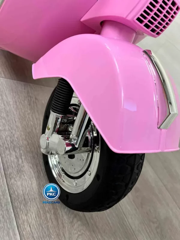 Vespa Clásica Piaggio PX-150 12V Rosa. Ruedas EVA 11