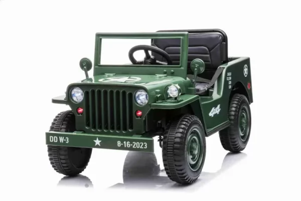 Todoterreno Willys Army Jeep 12V 1 Plaza verde 3