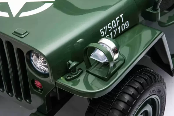 Todoterreno Willys Army Jeep 12V 1 Plaza verde 11