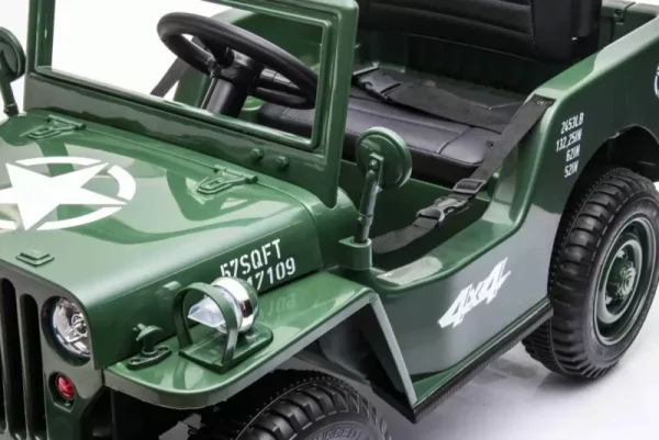 Todoterreno Willys Army Jeep 12V 1 Plaza verde 14