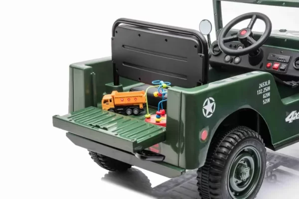 Todoterreno Willys Army Jeep 12V 1 Plaza verde 8