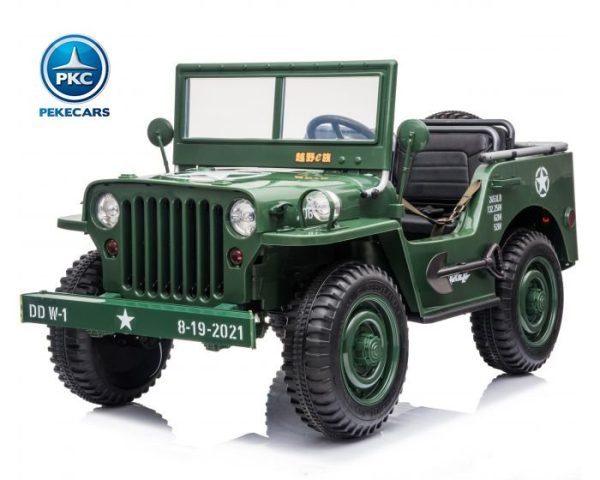 Todoterreno Willys Army Jeep 12V verde 3